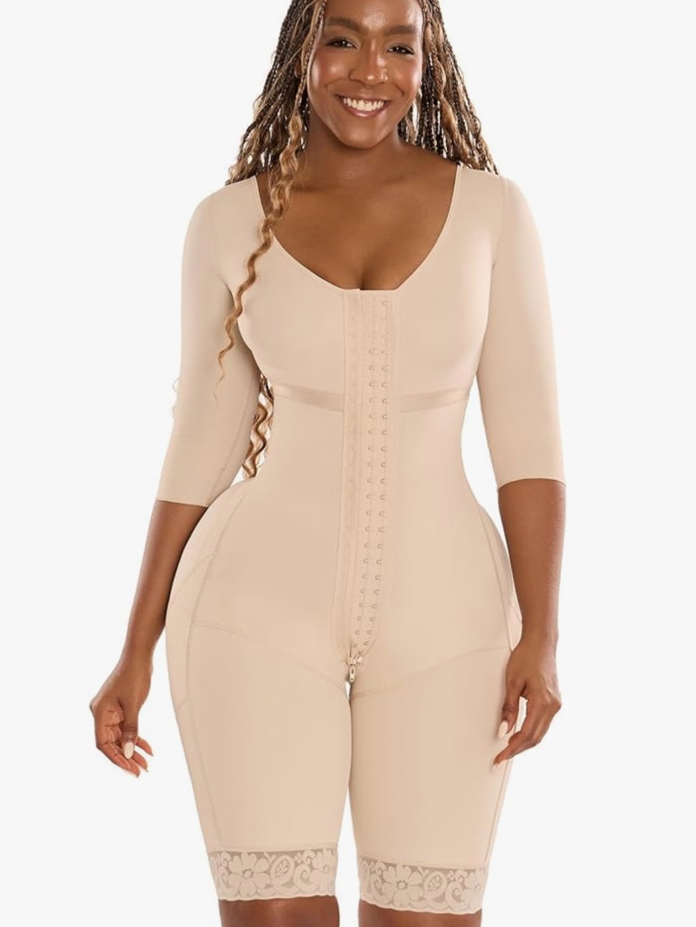 Women’s Full Body Tummy Control Shapewear Bodysuit - Nude  colombiana